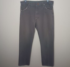 VTG 70s Wrangler Women's 33 x30.5 Jeans Gray 12MWZCS USA