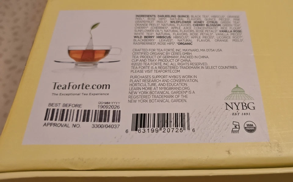 Tea Forte Soleil curado con el Jardín Botánico de Nueva York Foto 4 de 4