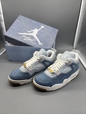Nike Air Jordan 4 Retro TEX Denim Worn Blue Women's IB6716-100 New