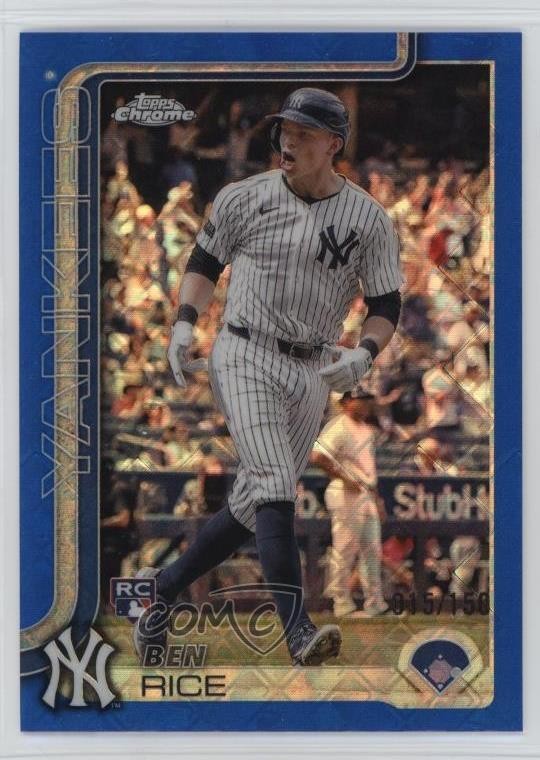 2025 Topps Chrome Logofractor Edition Blue Refractor /150 Ben Rice #139 08ho