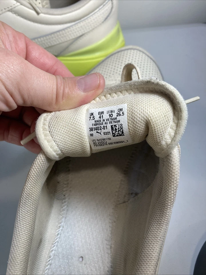 Tênis Puma Feminino Cruise Rider 381402-01 Bege/Amarelo Casual Tamanho 10 - Imagem 4 de 4