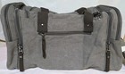 Canvas Duffle Bag Heavy-Duty With Zipper, Grey Travel/luggage Carry-on Bag — photo 5