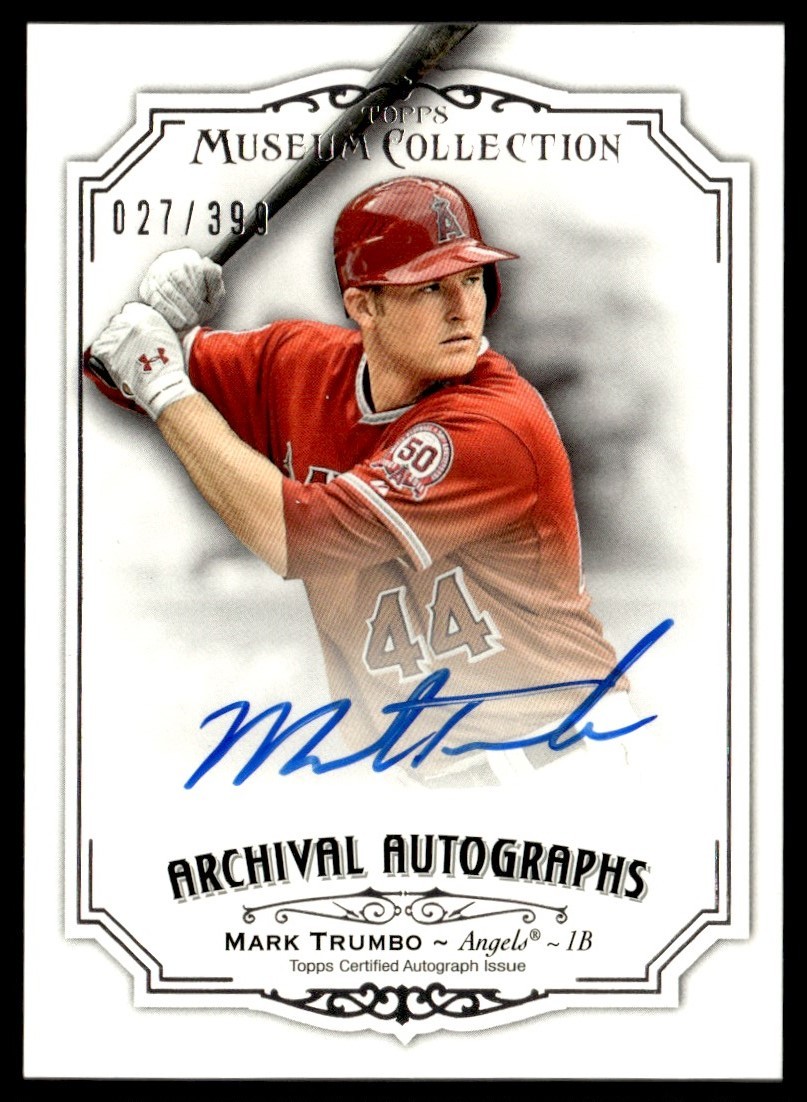 2012 Topps Museum Collection Archival Autographs Mark Trumbo Auto 027/399