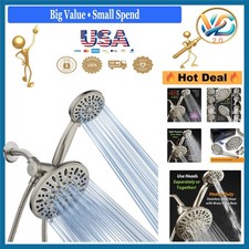 7-Inch High Pressure Rainfall Shower Head  Handheld Combo Brushed Nickel