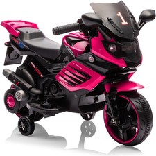 Kids 6V Ride On Car Electric Motorcycle with Treaded Tires Headlight Horn Music