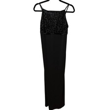 Vtg I.N. San Francisco Black Evening Gown Dress Women's no tags
