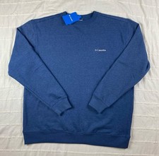 Columbia Carbon Heather Crewneck Sweatshirt Men's Size XL Regular Fit Blue NWT