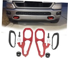 Heavy Duty Front Tow Hooks Compatible with 2019-2024 Dodge Ram Red, RAM 19-24