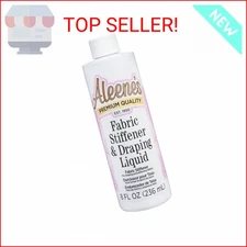 Aleene's Fabric Stiffener and Draping Liquid, Quick Drying, Nontoxic, For Stiffe