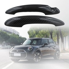 1 Pair Carbon Fiber Door Handle Covers For Mini Cooper S R50 R52 R55 R56 R59 New