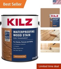 Satin Finish Cedar Waterproofing Wood Stain - 1 Gallon, Long-Lasting Protection