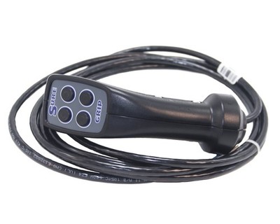 SureGrip Controls CU Handle Black, Single Trigger, 4 Buttons, 10 ft Wire Harness