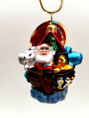 Christopher Radko - Two By Two Gem #1020656 Santa Riding In Noah's Ark