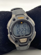 Timex Ironman Watch Men T5E901 38mm Black Gray 30 Lap Backlight 100M New Battery