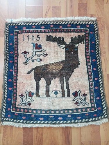 Vintage Turkish Oushak Rug 3x3 Handmade Wool Anatolian Carpet Boho Tribal Rug Ü