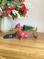 NEXT Red Sausage Dog Dachshund Christmas Tree Ornament – BNWT – Resin