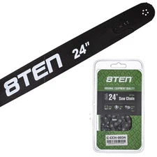 8TEN 24" Chainsaw Guide Bar & Chain .050 3/8 84DL for Makita DCS6401 PS-6400
