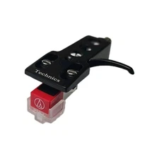 Audio Technica AT91R Cartridge+ Genuine Needle+ BLACK Technics  HEADSHELL  Logo