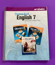 Abeka Homeschool English 7 Curriculum Lesson Plans ~ Paperback Spiral Bound
