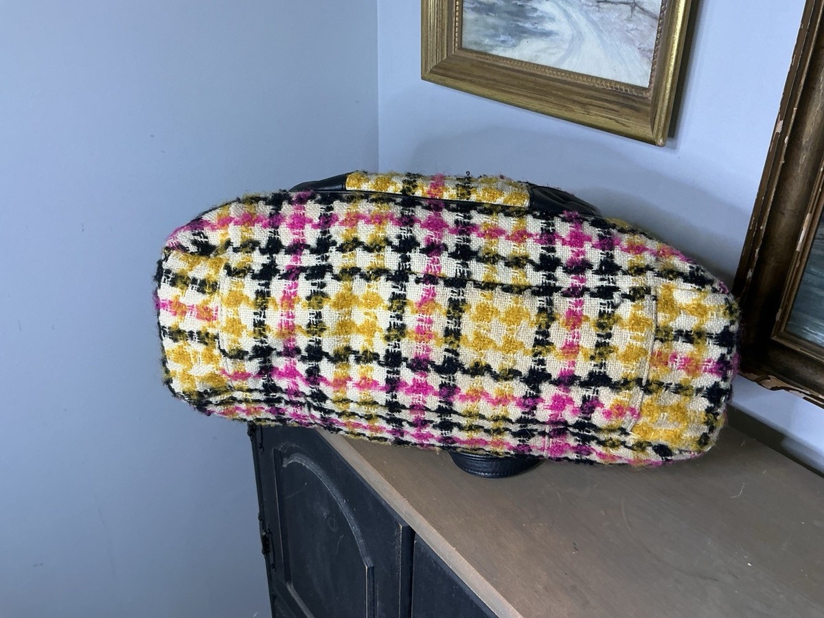 Coach Daisy Wool Tweed Plaid Emma Large Tote | eBay
