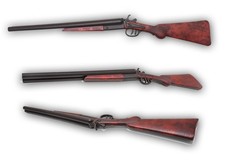 43" Western Double Barrel Shotgun Replica foam Gun Cosplay Costume Prop Collect