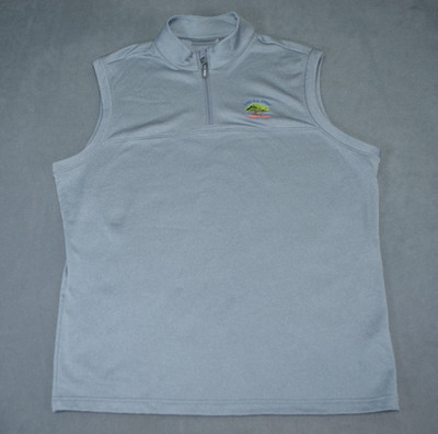 U.S. Open Torrey Pines Sleeveless Vest Mens L Gray Golf Pullover 1/4 Zip Adidas