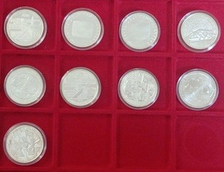 9 x 10 Euro Silver Coins Federal Republic of Germany Proof Capsule Federal Republic of Germany 2002 2003