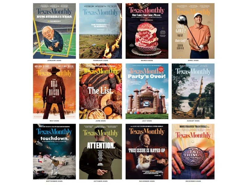 2025 TEXAS MONTHLY Magazine Lot - Complete Year - All 12 Issues