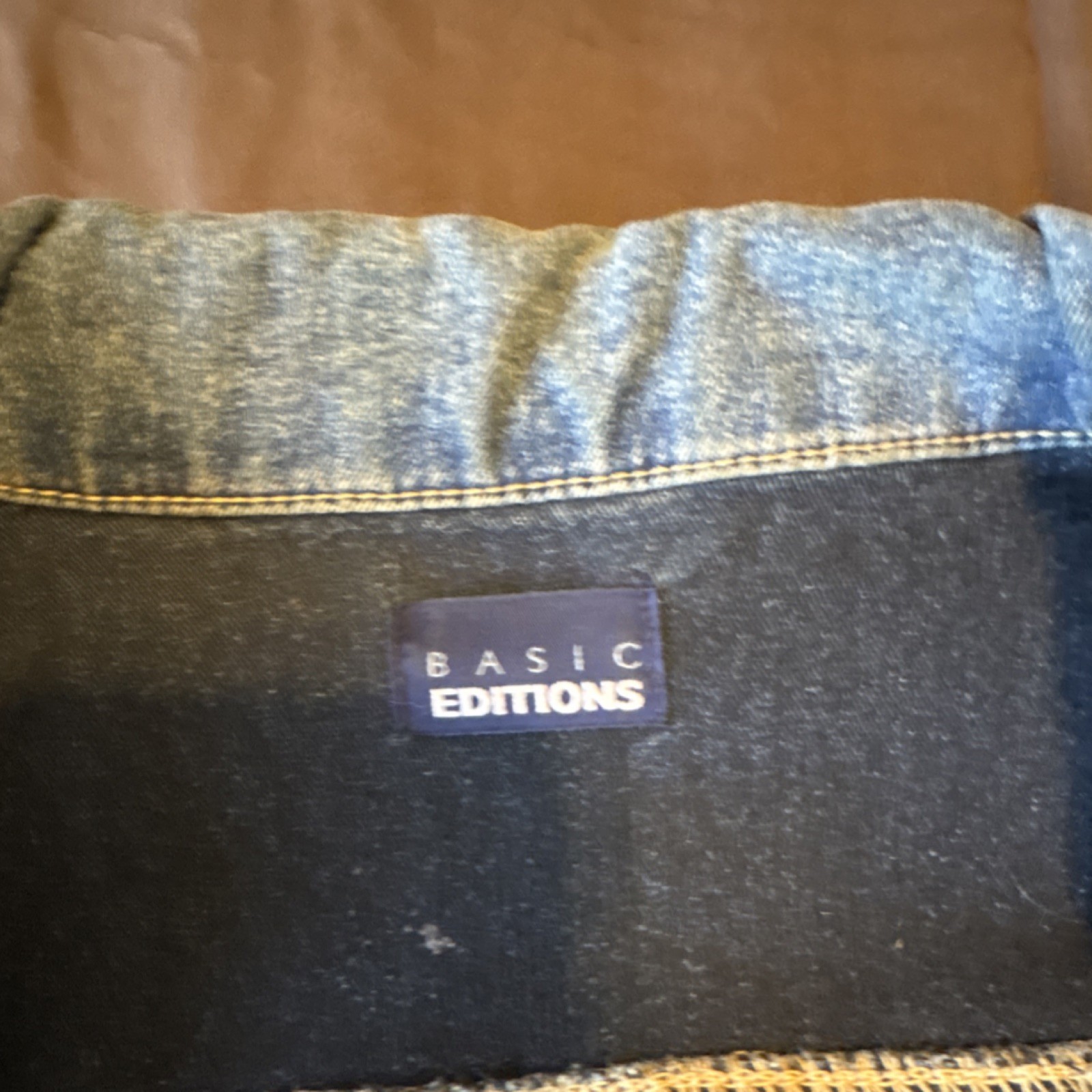 Basic Editions Women's Blue Button Jacket S Long … - image 2