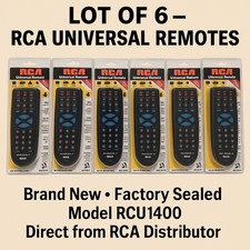 Lot of 6 RCA Universal Remote Control RCU1400 SystemLink 4   Factory Sealed New