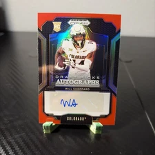 2025 Panini Prizm Draft Picks Autographs Will Sheppard Rookie 109/399 #DPA-WSD