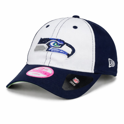 New Era Damen Seattle Seahawks Team Glimmer 9FORTY Strapback Cap Blau eine Größe