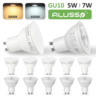 1-100Pack LED GU10 Light Bulbs 5W 7W Warm Cool Day White Spot Down light 230V UK - Image 1 of 4