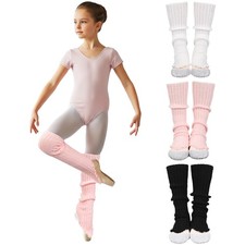 3 Pairs Ballet Leg Warmers for Girls Teens Stirrup Ankle Warmers Knitted Sock...