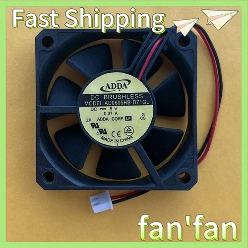 1PCS ADDA AD0605HB-D71GL 6015 DC5V 0.37A 6CM switch cooling fan Fast Shipping