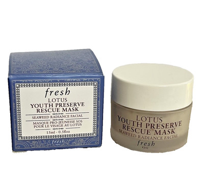 Fresh Lotus Youth Preserve Rescue Mask - Seaweed Radiance Facial - Soothes 0.5oz