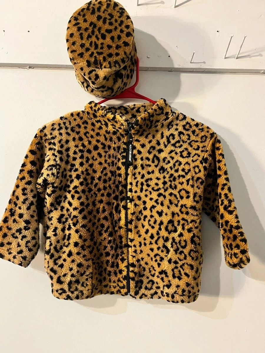 90s BLACK MOUNTAIN OUTDOOR レオパード フリースベスト 豹柄 black