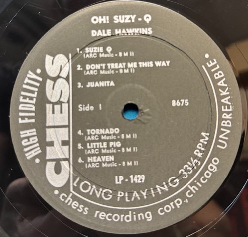DALE HAWKINS OH! SUZY Q~ORIG 1958 CHESS DEEP GROOVE BLACK LBL LP~VG+~ROCKABILLY - Picture 4 of 5
