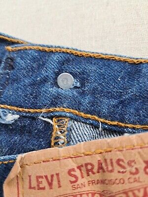 Vtg 80s Levi's 501 Jeans 27x25 Blue Dark Wash 544 Button Cut Vtg 80s Levi's 501 Jeans 27x25 Blue Dark Wash 544 Button Cut