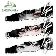 EARLFAMILY 5.1" Cool Anime Girls Eyes Slap Peeker Graffiti Car Stickers Decals