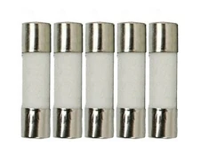 Witonics Pack of 5, Fast Blow Ceramic Fuse 630mA (0.63A) 250V, 5x20mm