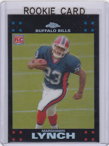 Tarjeta de $$ de novato Marshawn Lynch 2007 Topps cromo refractor radiocontrol fútbol MODO BESTIA - Imagen 1 de 2