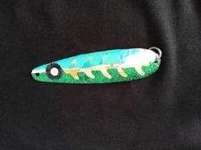 High Percentage Salmon Trolling Spoon With Hyper Vis Tape Not Paint 3 3/4”