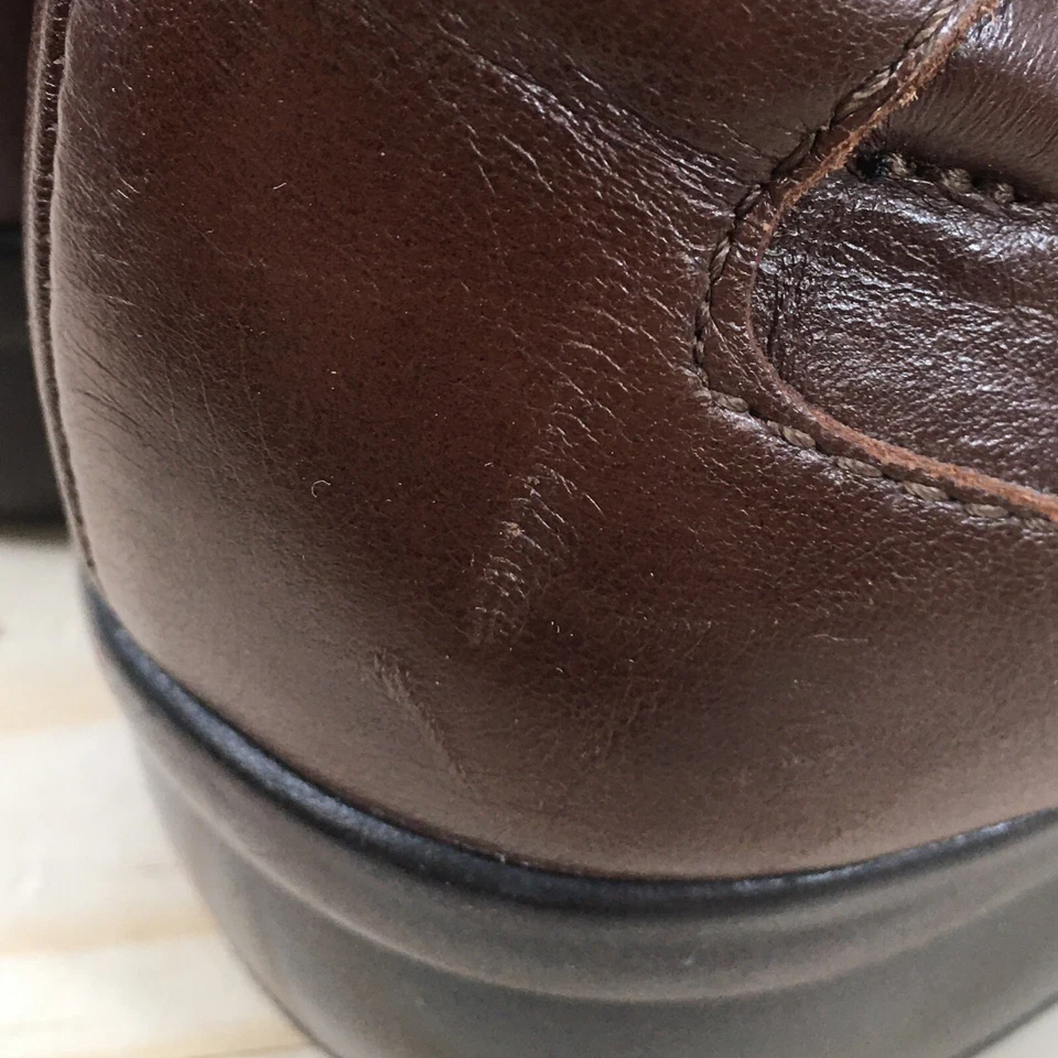 Naturalizer Shoes Womens 9.5 Wide N5 Loafers Casual Comfort Brown Leather Zipper - Image 4 of 4