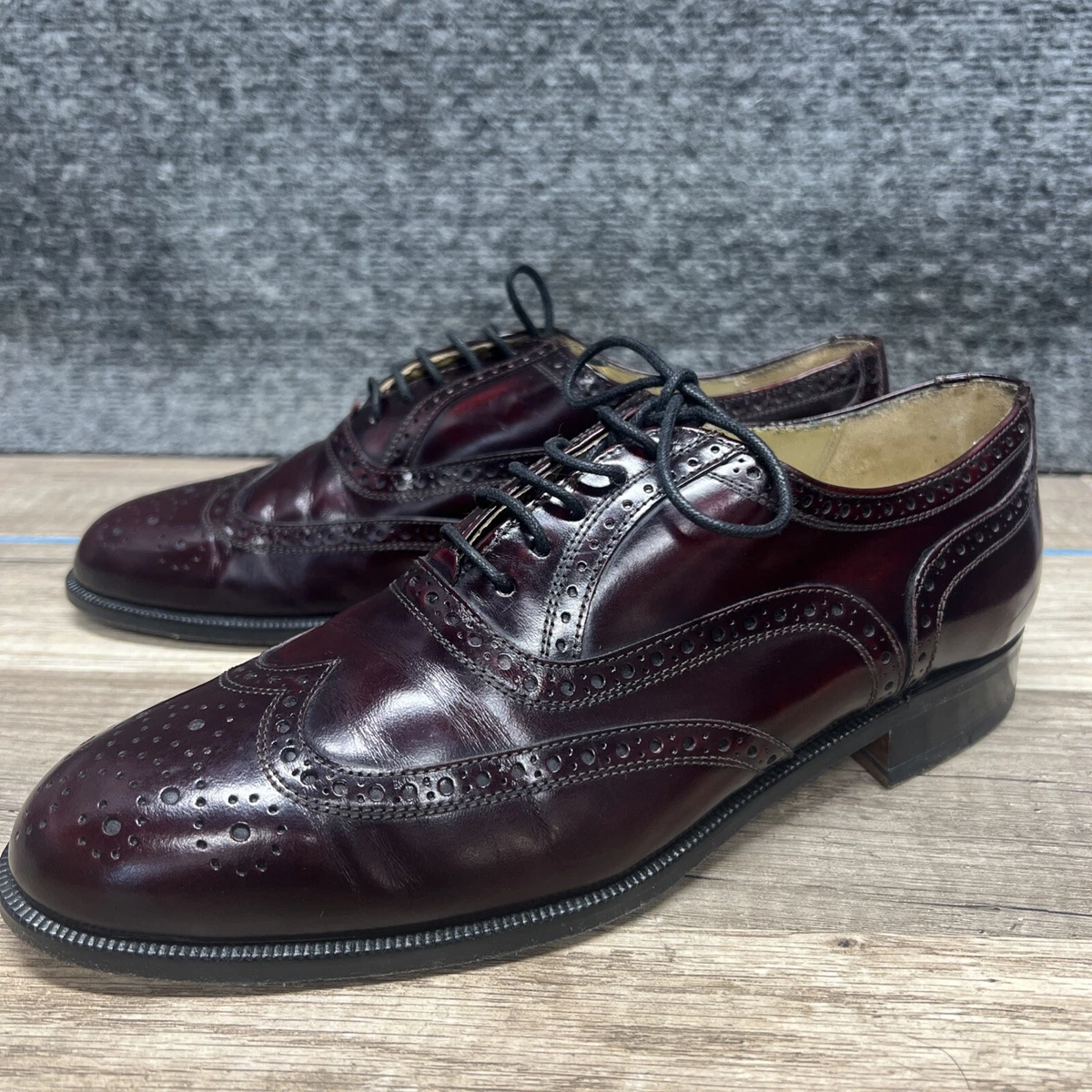 Mezlan Mens‎ Size 8M Burgundy Leather Wingtip Oxford Dress Shoes Amazon.com | Mezlan Ferrara Men main image 3