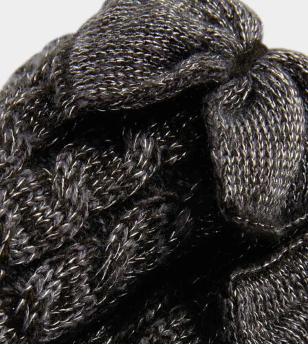 UGG LAILA FLEECE LINED SOCKS WITH BOW DETAIL CHARCOAL BLACK WITH SILVER OS NWOT - Picture 4 of 17