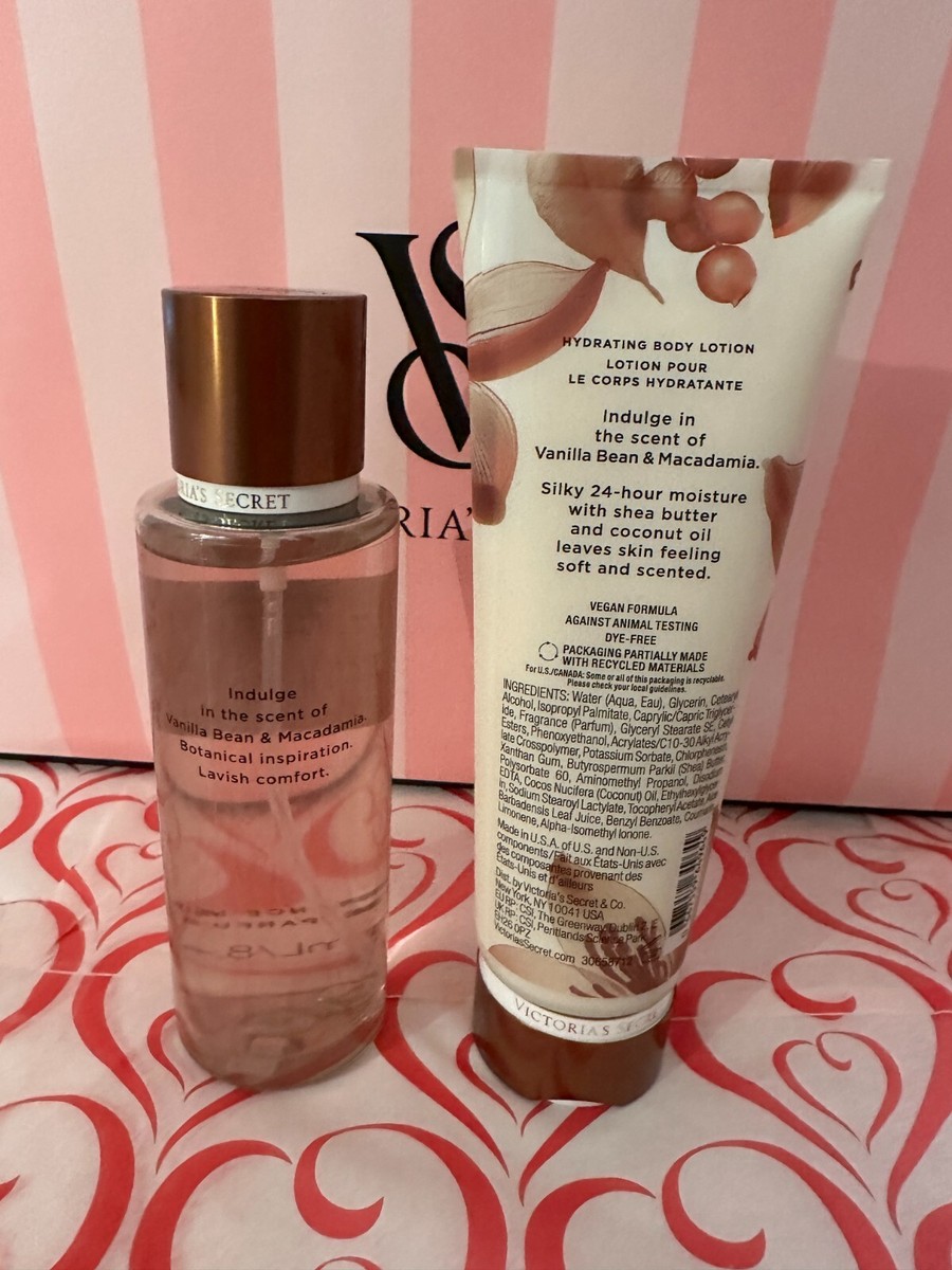 Set of Victoria's Secret VANILLA BEAN & MACADAMIA Fragrance Body