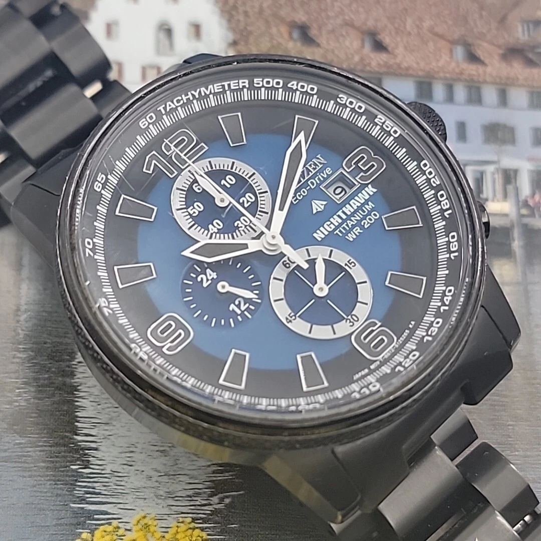 Citizen eco drive nighthawk hotsell titanium