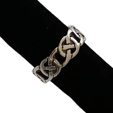 Vtg Sterling Silver Band Ring Sz 8 925 Celtic Knot Irish Viking Gaelic Scottish
