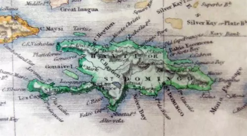 1842 map of the west indies, drawn & engraved by alexander findlay,hand coloured image 6